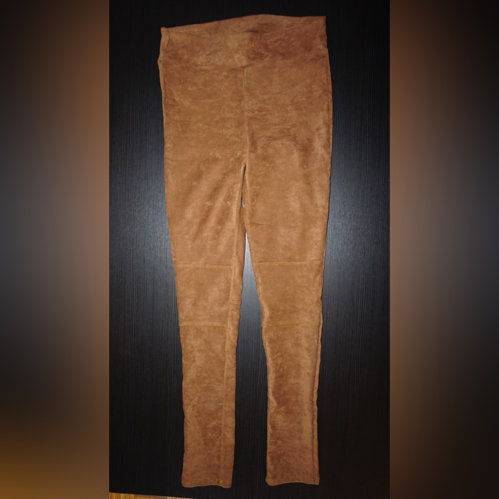 Easel Soft Brown Suede Leggings